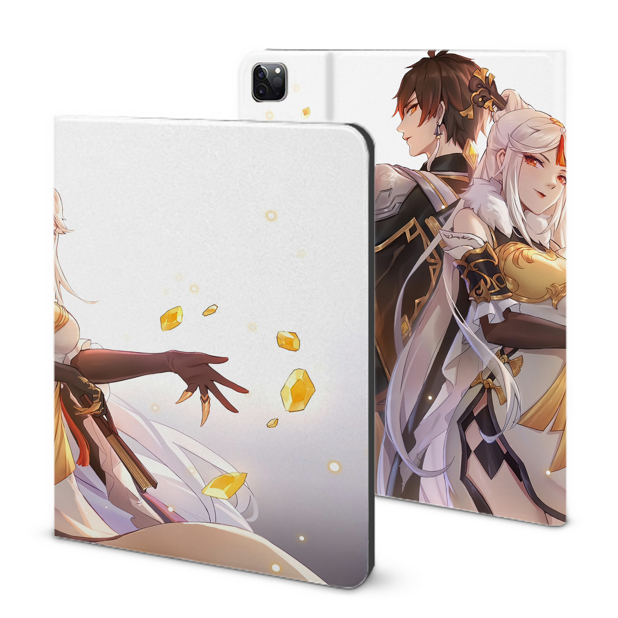 げんし神 genshin IPad ケース ブック型 PUレザー TPU 耐衝撃 軽量 薄型 ペン収納なし 全面保護 IPad 各モデル対応